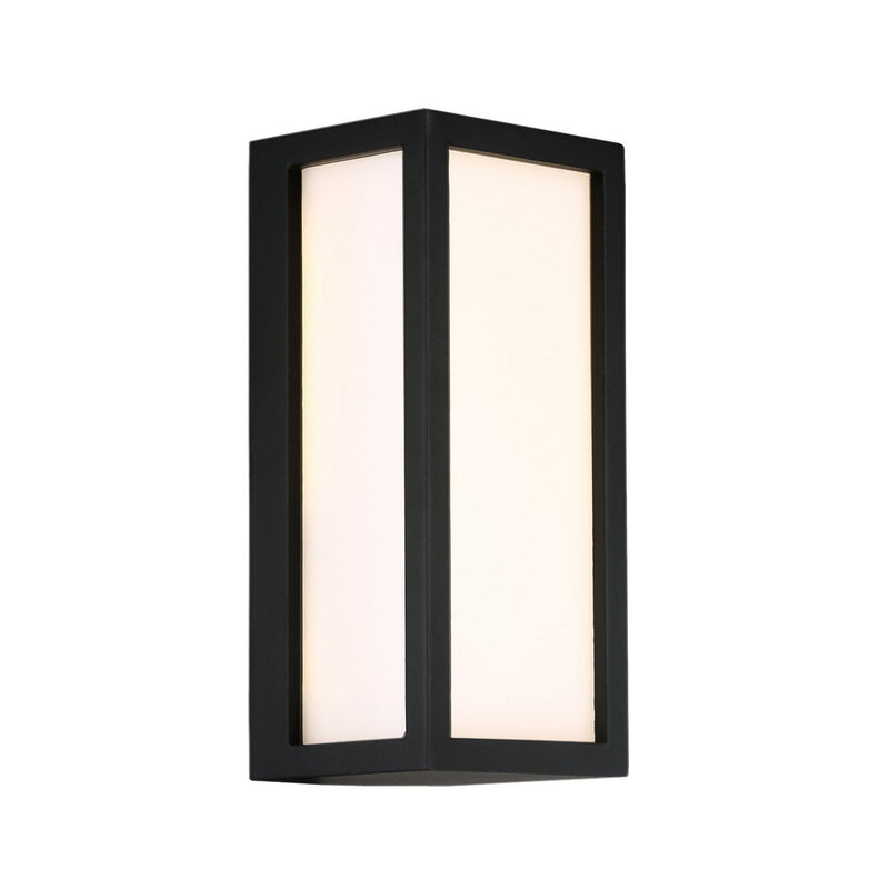 Rectangular 10" LED Outdoor Wall Light in Black