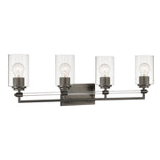 Binsly 4-Light Bath Vanity Light in Rustic Gun Metal