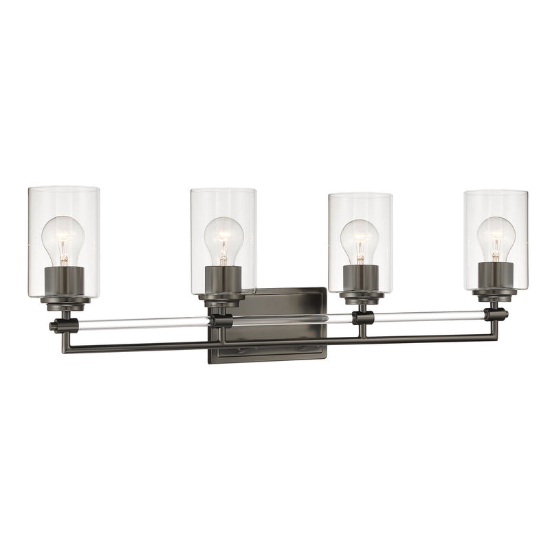 Binsly 4-Light Bath Vanity Light in Rustic Gun Metal