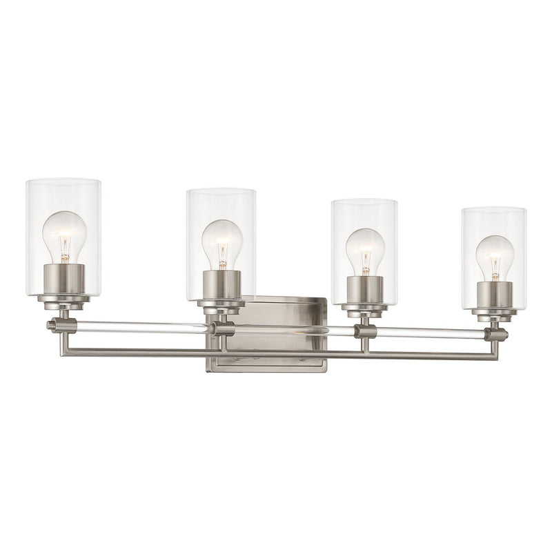 Binsly 4-Light Bath Vanity Light in Brushed Nickel