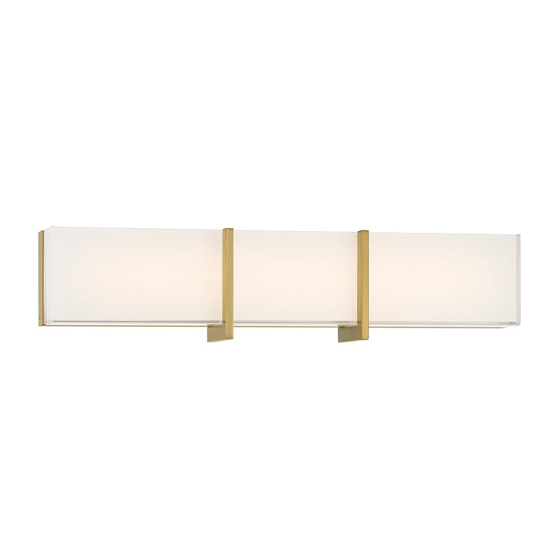 High Rise LED 24" Bath Vanity Light in Brushed Gold