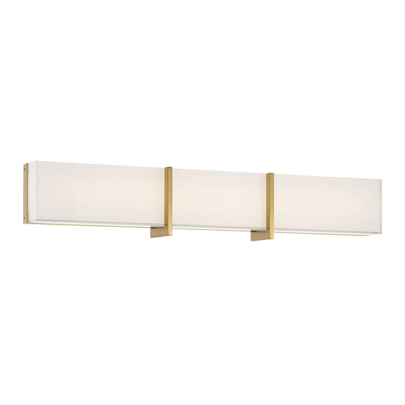 High Rise LED 30" Bath Vanity Light in Brushed Gold