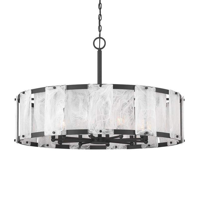 Veil 10-Light Pendant in Dark Matte Black