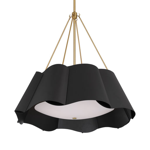 Waveform 4-Light Pendant in Dark Bronze
