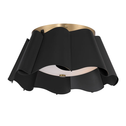 Waveform 3-Light Flush Mount in Dark Bronze