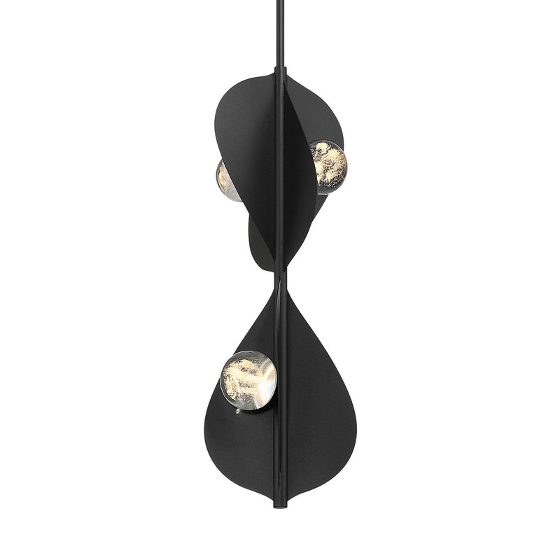 Pod Tall LED Pendant in Sand Coal Black