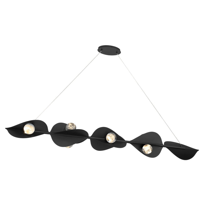 Pod LED Linear Pendant in Sand Coal Black