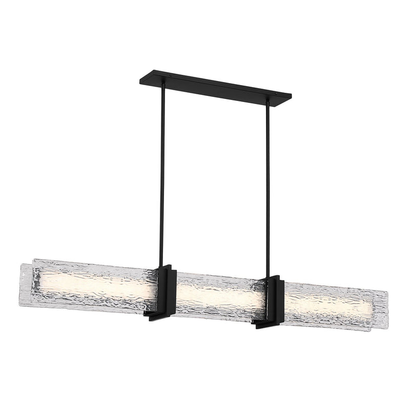 Lumina 52" LED Linear Pendant in Dark Matte Black