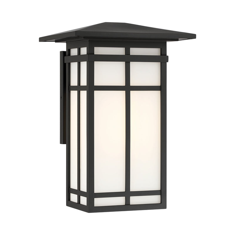 Grydton 9" Outdoor Wall Lantern in Dark Matte Black