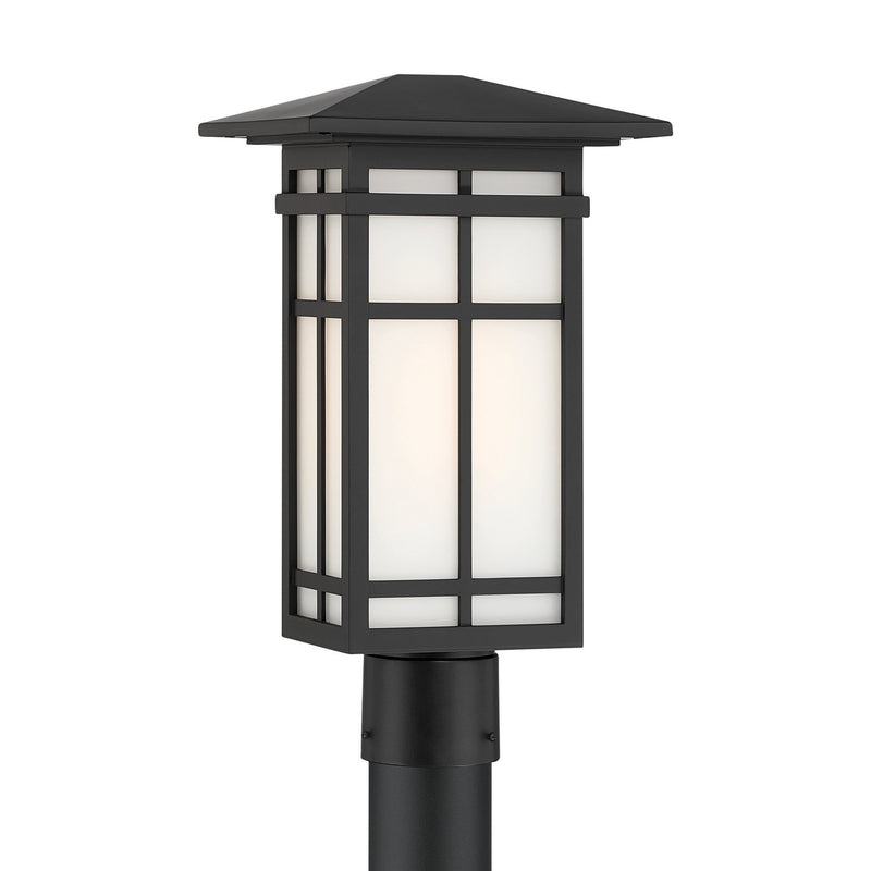 Grydton 9" Outdoor Post Light in Dark Matte Black