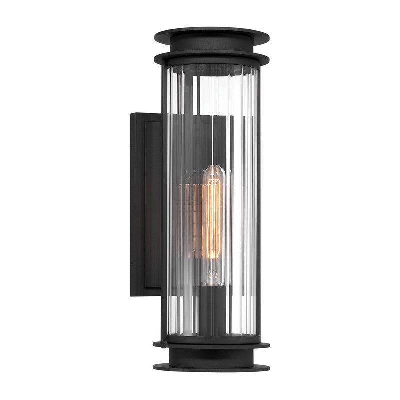 Vessaro Small Outdoor Wall Sconce in Sand Coal Black