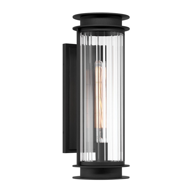 Vessaro Large Outdoor Wall Sconce in Sand Coal Black