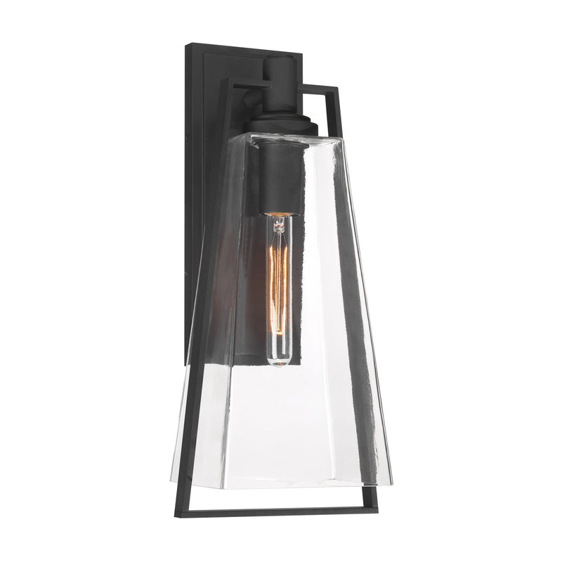 Costa Large Outdoor Wall Sconce in Sand Coal Black