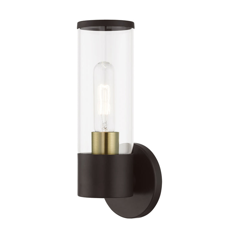 Banca ADA Wall Sconce in Bronze with Antique Brass Accents