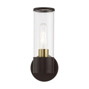 Banca ADA Wall Sconce in Bronze with Antique Brass Accents