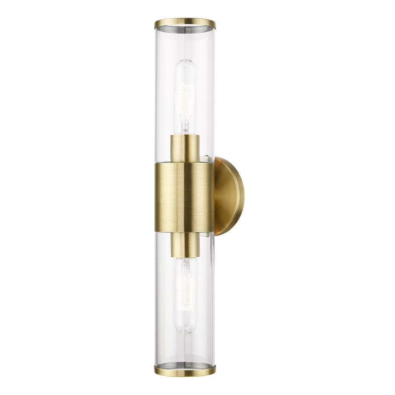 Banca 2-Light ADA Bath Vanity Light in Antique Brass