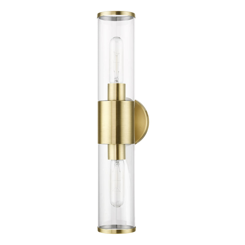 Banca 2-Light ADA Bath Vanity Light in Antique Brass