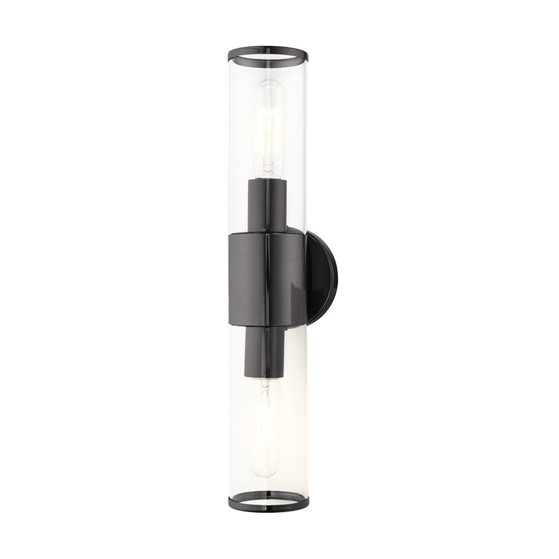 Banca 2-Light ADA Bath Vanity Light in Black Chrome