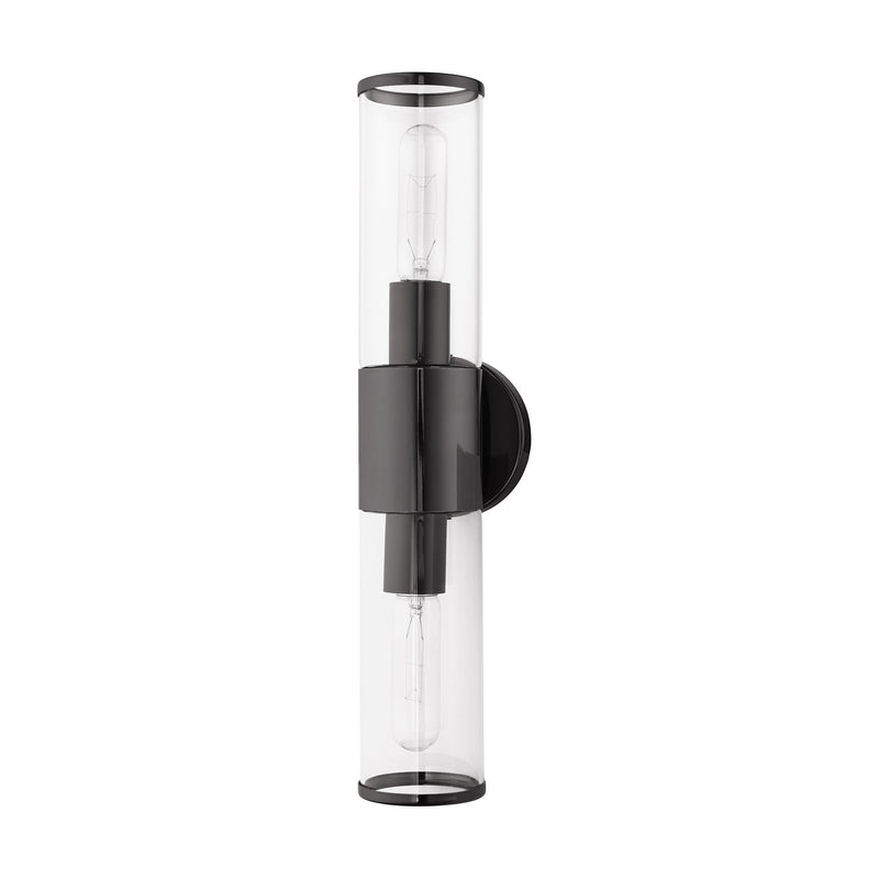 Banca 2-Light ADA Bath Vanity Light in Black Chrome
