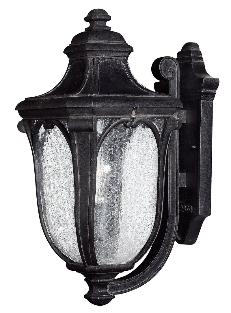 Trafalgar Medium Outdoor Wall Lantern in Museum Black