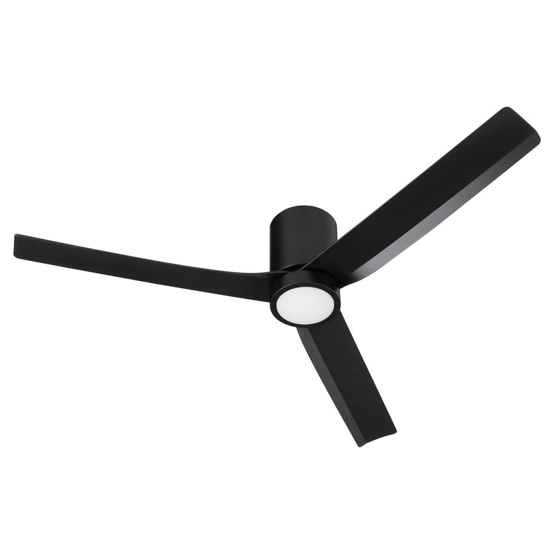 Barrett 56" 3-Blade Wet Hugger Ceiling Fan with LED Light in Matte Black