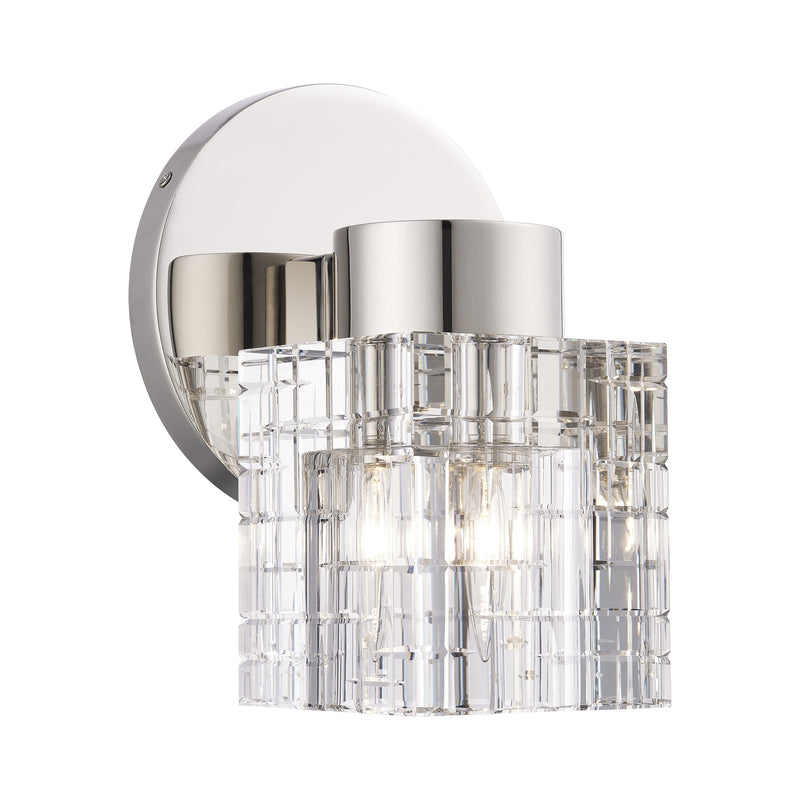 Rotterdam Crystal Wall Sconce in Polished Nickel