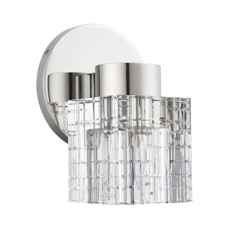 Rotterdam Crystal Wall Sconce in Polished Nickel