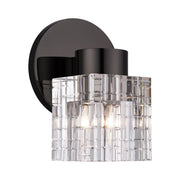 Rotterdam Crystal Wall Sconce in Black Chrome