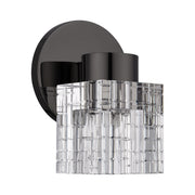 Rotterdam Crystal Wall Sconce in Black Chrome