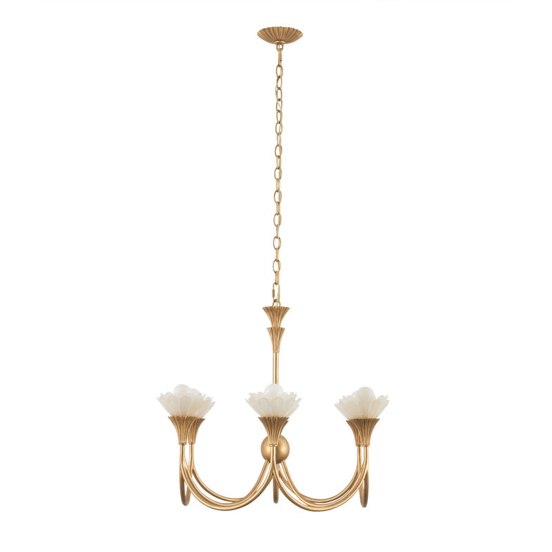 Flora 6-Light Chandelier in Modern Gold