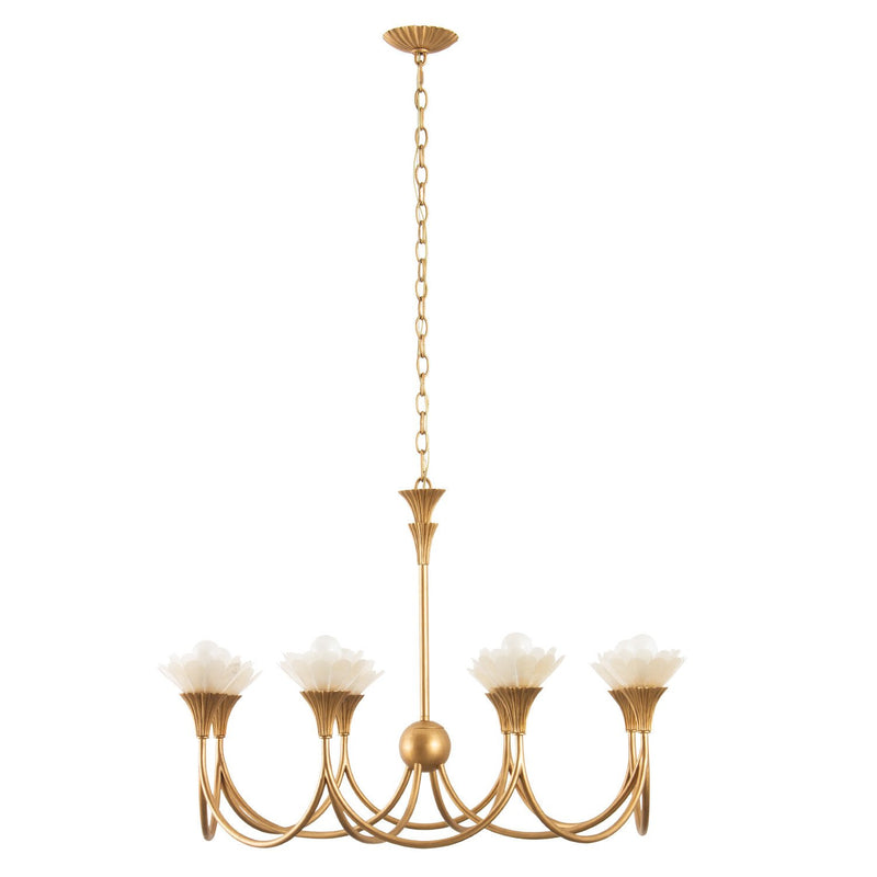Flora 8-Light Chandelier in Modern Gold