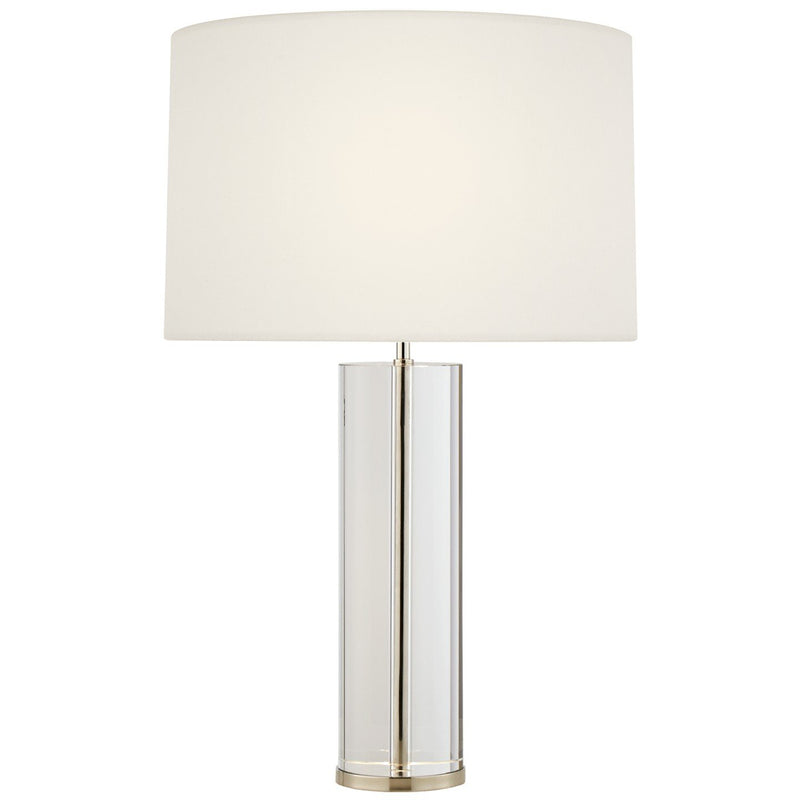 Lineham Cordless Table Lamp in Crystal and Polished Nickel