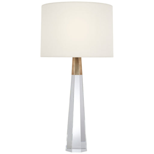 Olsen Cordless Table Lamp in Crystal and Hand-Rubbed Antique Brass