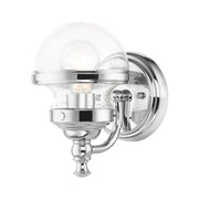 Oldwick Wall Sconce with Clear Glass in Polished Chrome