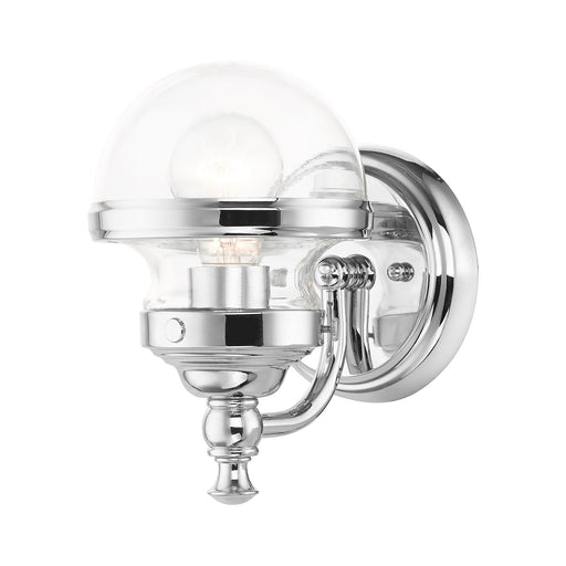 Oldwick Wall Sconce with Clear Glass in Polished Chrome