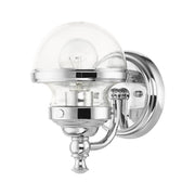Oldwick Wall Sconce with Clear Glass in Polished Chrome