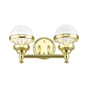 Oldwick 2-Light Bath Vanity Light in Polished Brass