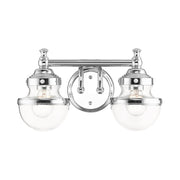 Oldwick 2-Light Bath Vanity Light in Polished Chrome