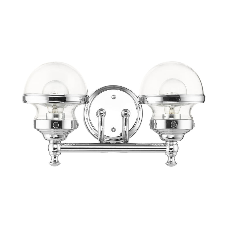Oldwick 2-Light Bath Vanity Light in Polished Chrome