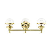 Oldwick 3-Light Bath Vanity Light in Polished Brass