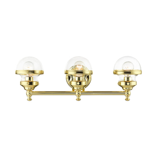 Oldwick 3-Light Bath Vanity Light in Polished Brass
