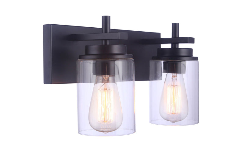 Reeves 2 Light 14" Vanity in Flat Black