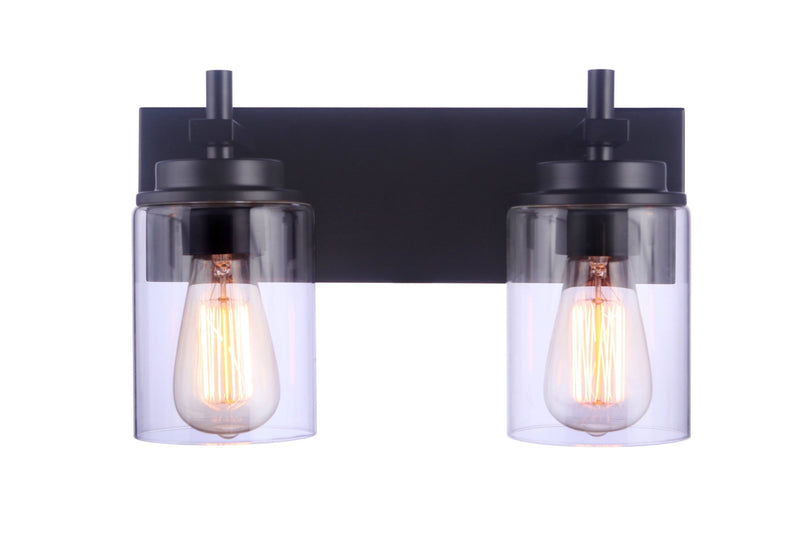 Reeves 2 Light 14" Vanity in Flat Black