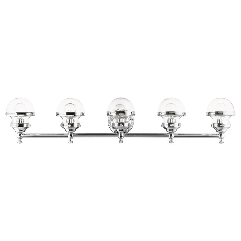 Oldwick 5-Light Large Bath Vanity Light in Polished Chrome