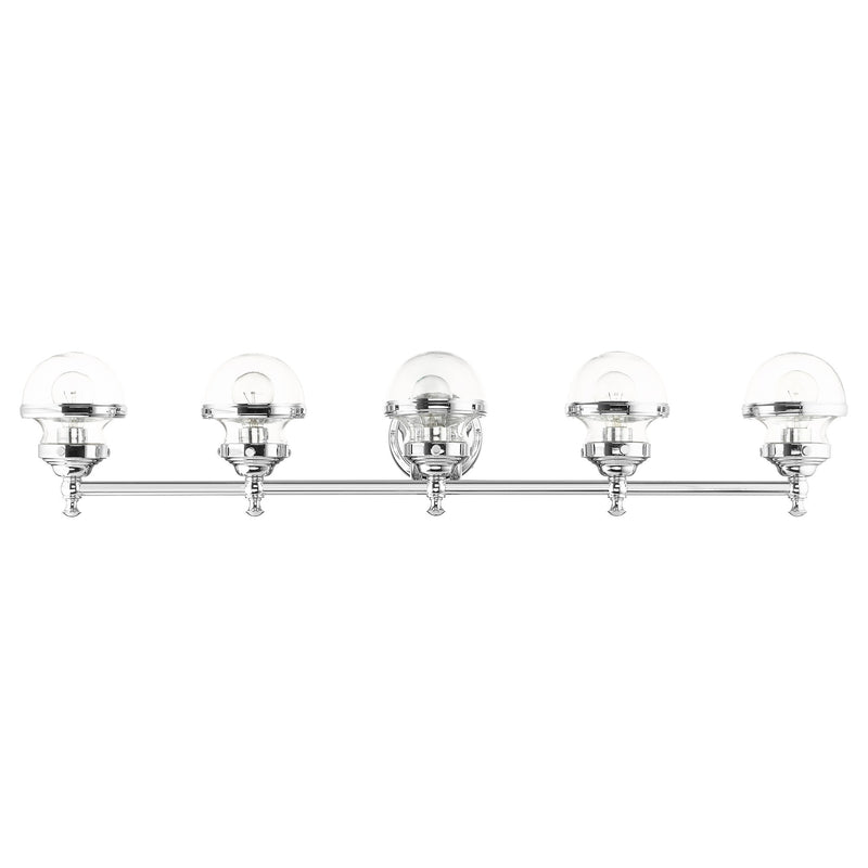 Oldwick 5-Light Large Bath Vanity Light in Polished Chrome