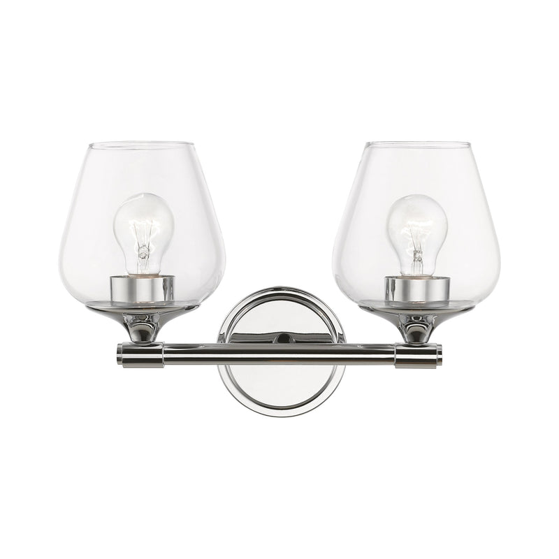 Willow 2-Light Bath Vanity Light in Polished Chrome