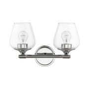 Willow 2-Light Bath Vanity Light in Polished Chrome