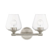 Willow 2-Light Bath Vanity Light in Brushed Nickel