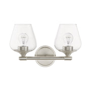 Willow 2-Light Bath Vanity Light in Brushed Nickel
