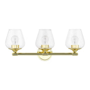 Willow 3-Light Bath Vanity Light in Polished Brass